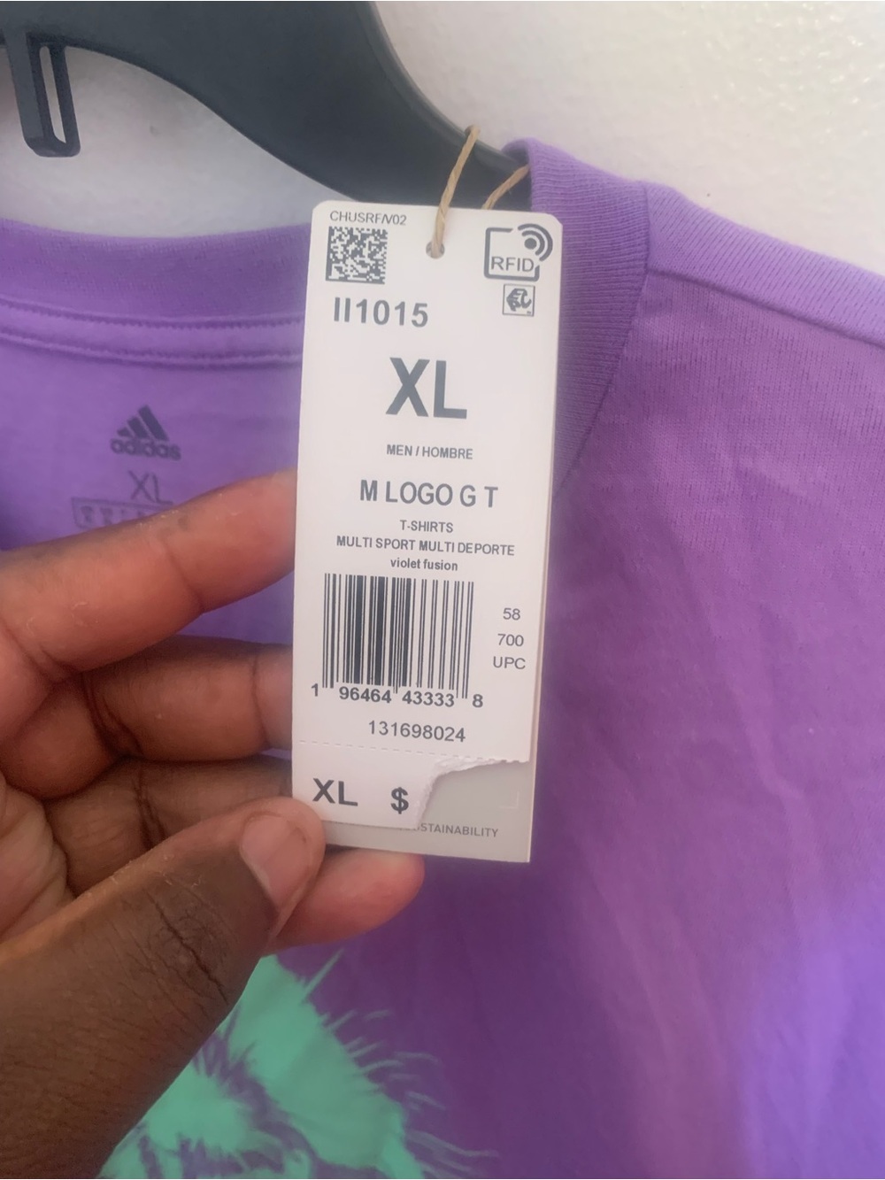 adidas Lavender Purple Crewneck Tee